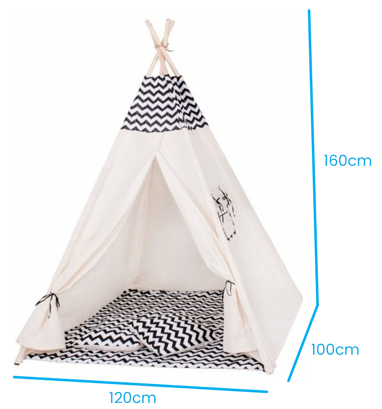 Viking Choice Kindertipi Zebra-Design | 100% Baumwolle | Bis zu 33% Rabatt