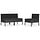 3-tlg. Gartenstuhl-Set Poly-Rattan Schwarz - bis zu 30% Rabatt