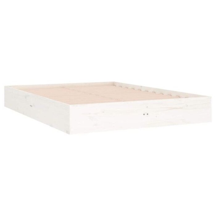 Vidaxl Massives Kiefernholz Bettgestell 120x190cm - Weiß - bis zu 34% Rabatt