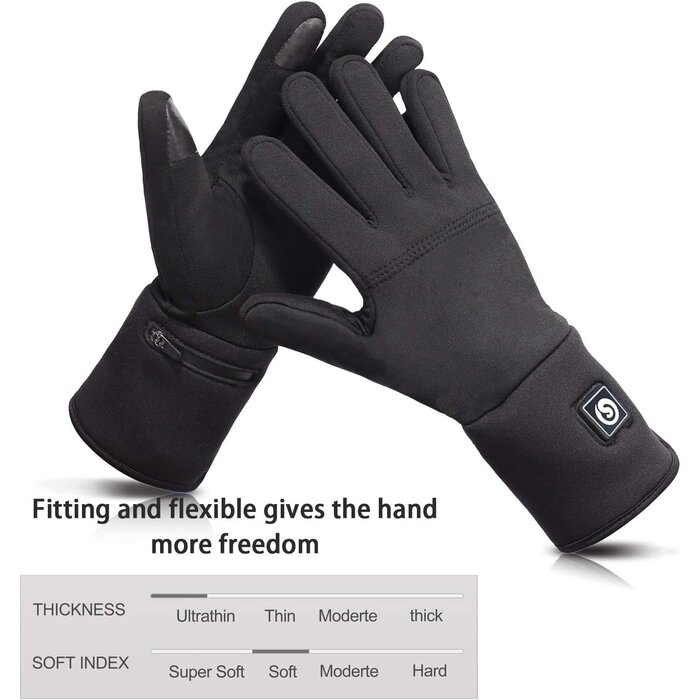 Beheizbare Handschuhe Unisex mit Touchscreen - bis zu 78% günstiger