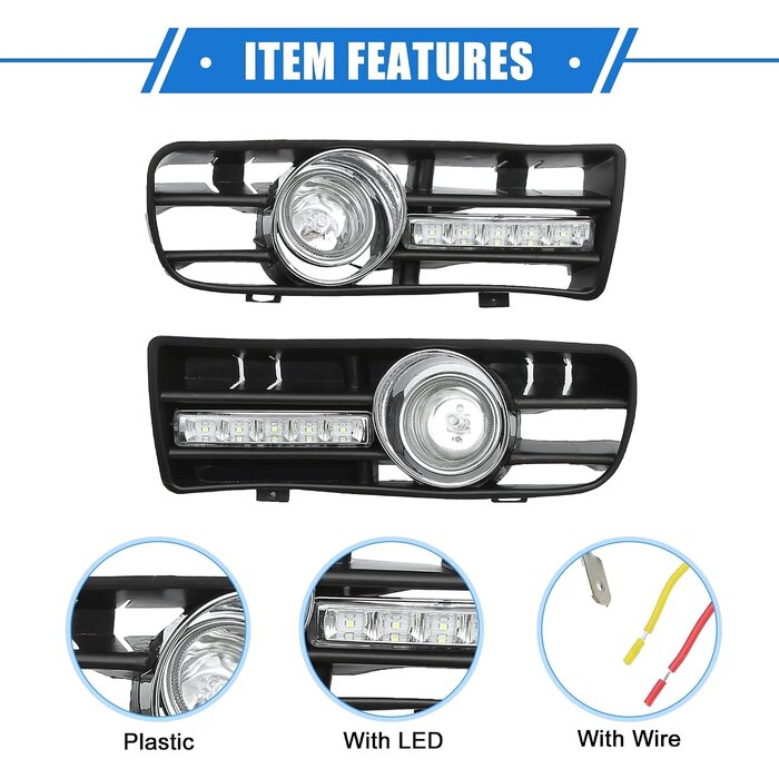 Frontstoßstangengrill mit LED für VW Golf 1997-2004 - bis zu 79% Rabatt