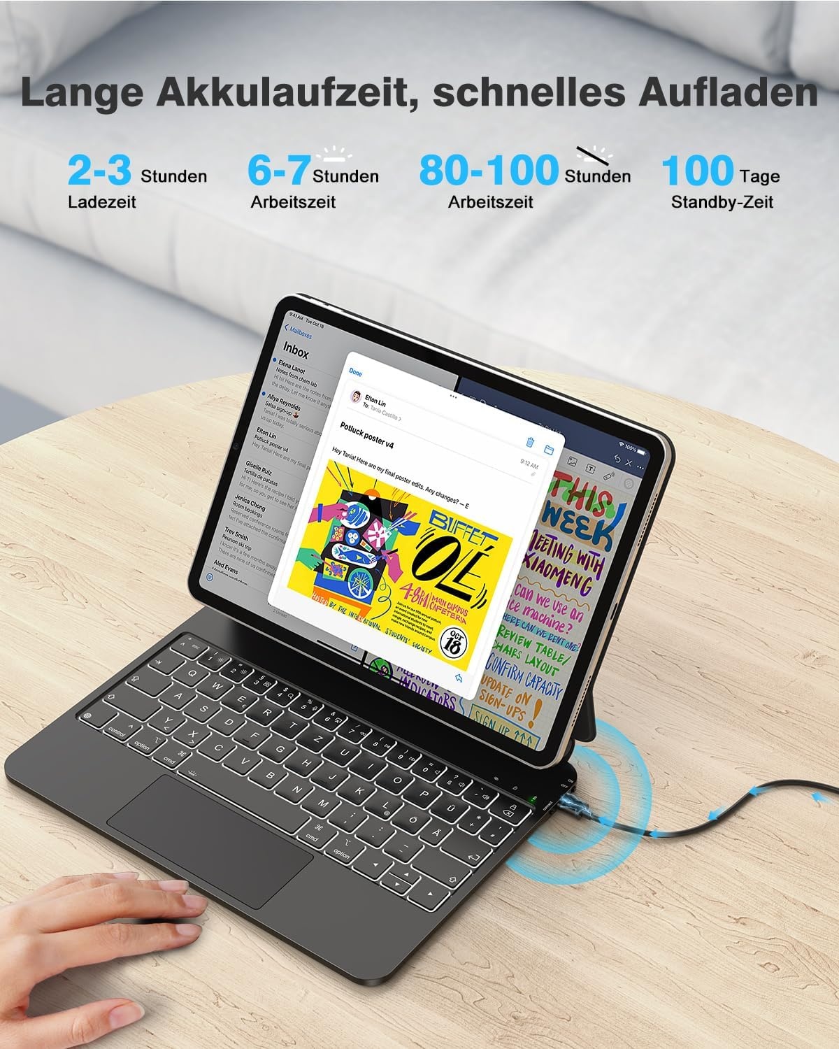 iPad Tastaturhülle mit Trackpad für 11 Zoll - Jetzt bis zu 34% günstiger!