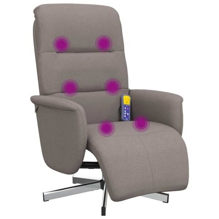 Vidaxl Verstellbarer Massagesessel in Taupe - bis zu 61% Rabatt