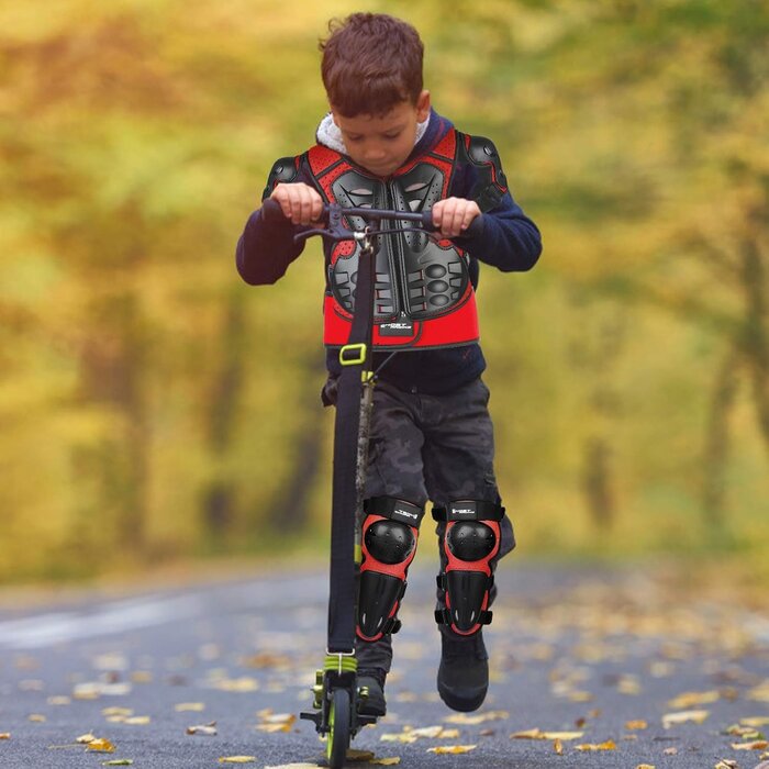 Kinderschutzset für Motocross & Sport - Rot - bis zu 29% Rabatt sparen