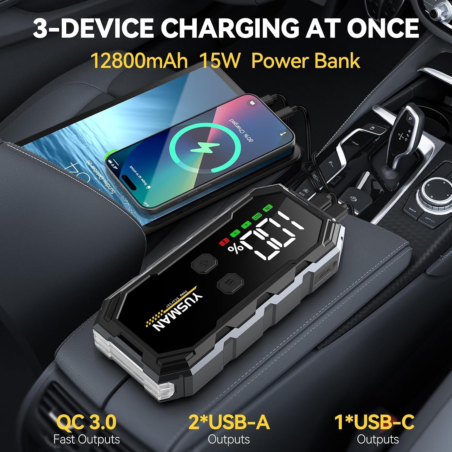 Starthilfe Powerbank 12 V - 6000 A für Auto & USB-Geräte - bis zu 32% Rabatt