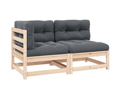 Vidaxl Modulares Loungeset Kiefer massiv anthrazit - bis zu 41% Rabatt