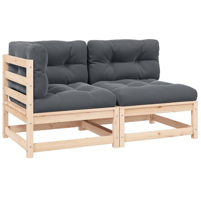 Vidaxl Modulares Loungeset Kiefernholz, Anthrazit - Outlet mit bis zu 35% Rabatt