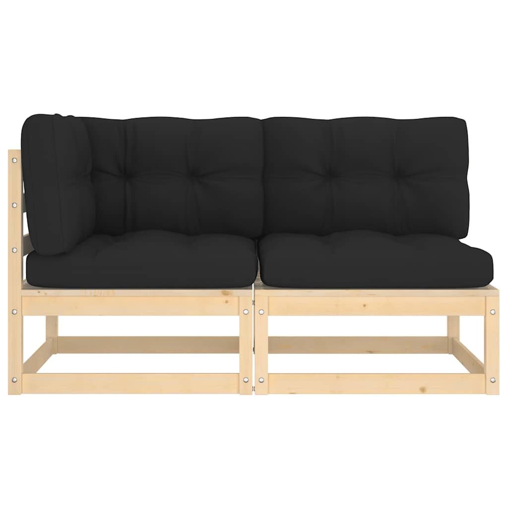 Vidaxl Modulares Loungeset Kiefernholz, Anthrazit - Outlet mit bis zu 35% Rabatt