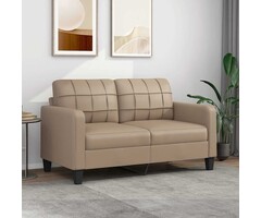 Vidaxl 2-Sitzer Sofa 140 cm Kunstleder Cappuccino - bis zu 30% sparen