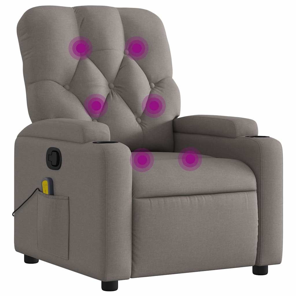 Vidaxl Verstellbarer Massagesessel in Taupe - bis zu 30% Rabatt
