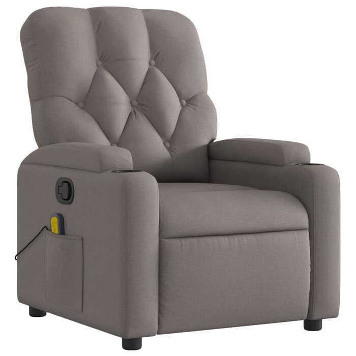 Vidaxl Verstellbarer Massagesessel in Taupe - bis zu 30% Rabatt