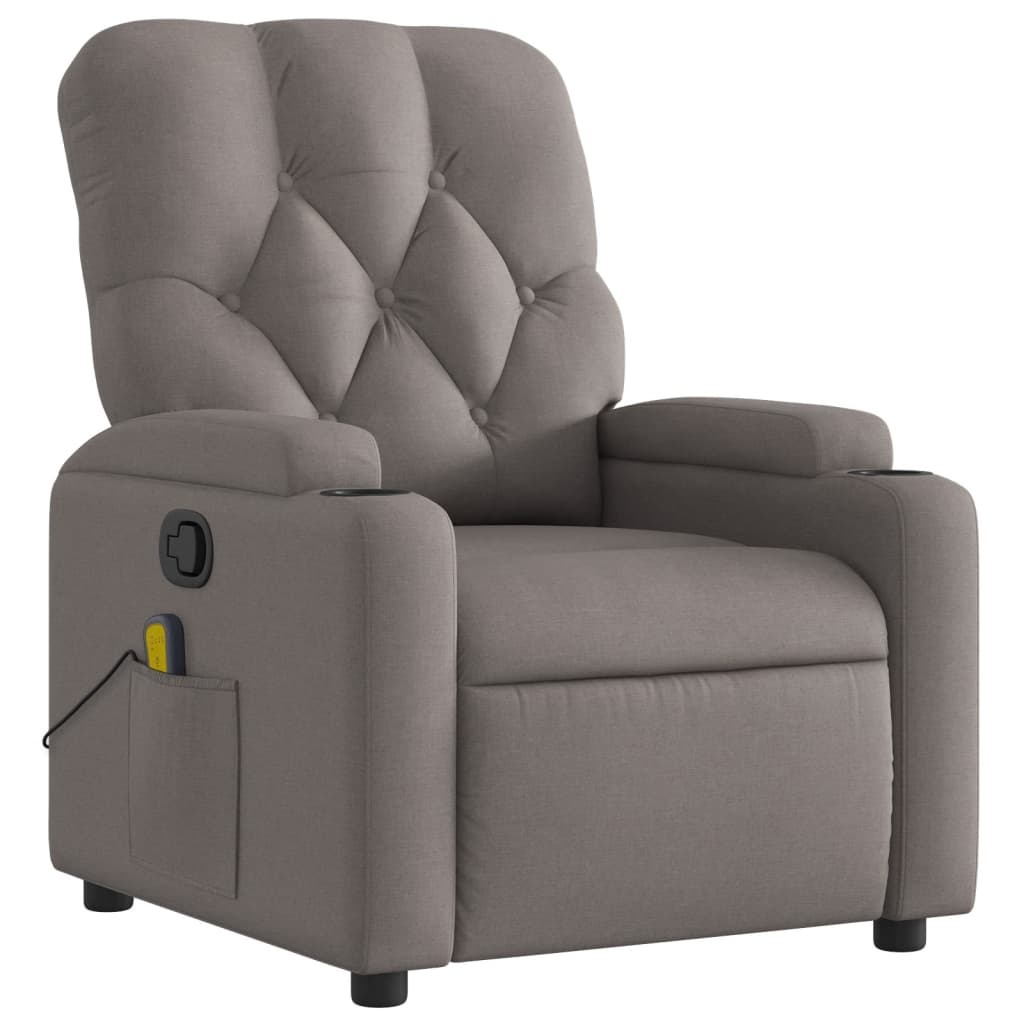 Vidaxl Verstellbarer Massagesessel in Taupe - bis zu 30% Rabatt