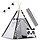 Tipi-Spielzelt für Kinder 120x120 cm - Montessori-Stil - bis zu 23% Rabatt