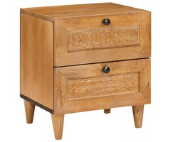Vidaxl Rustikaler Nachttisch, hellbraun, 40x33x46 cm - bis zu 40% günstiger