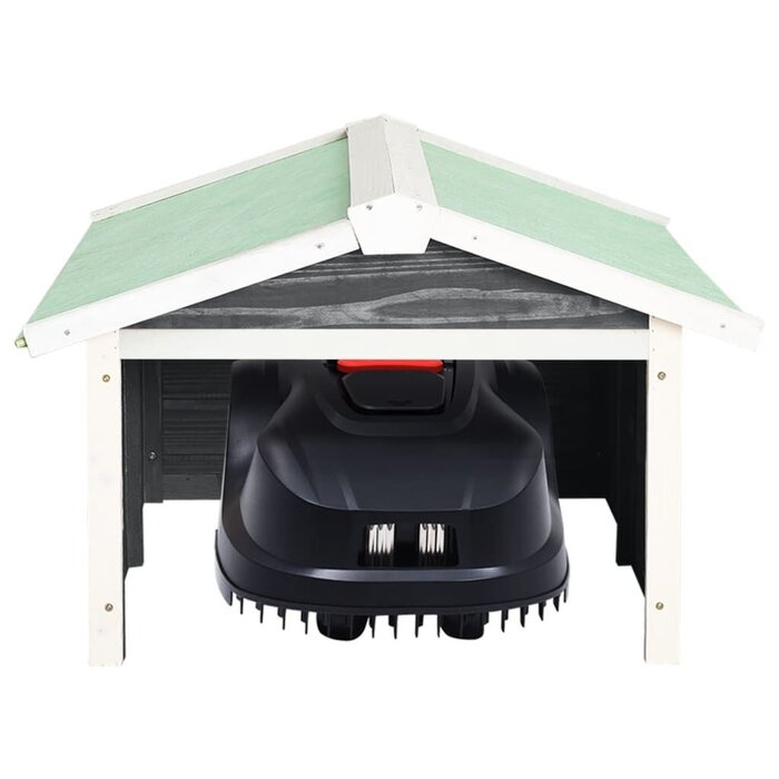Vidaxl Mähroboter-Garage aus Massivholz, Grau/Weiß - bis zu 34% sparen!
