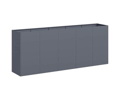 Vidaxl Großer Pflanzkübel aus Stahl 200x40x80cm Anthrazit - bis zu 35% Rabatt