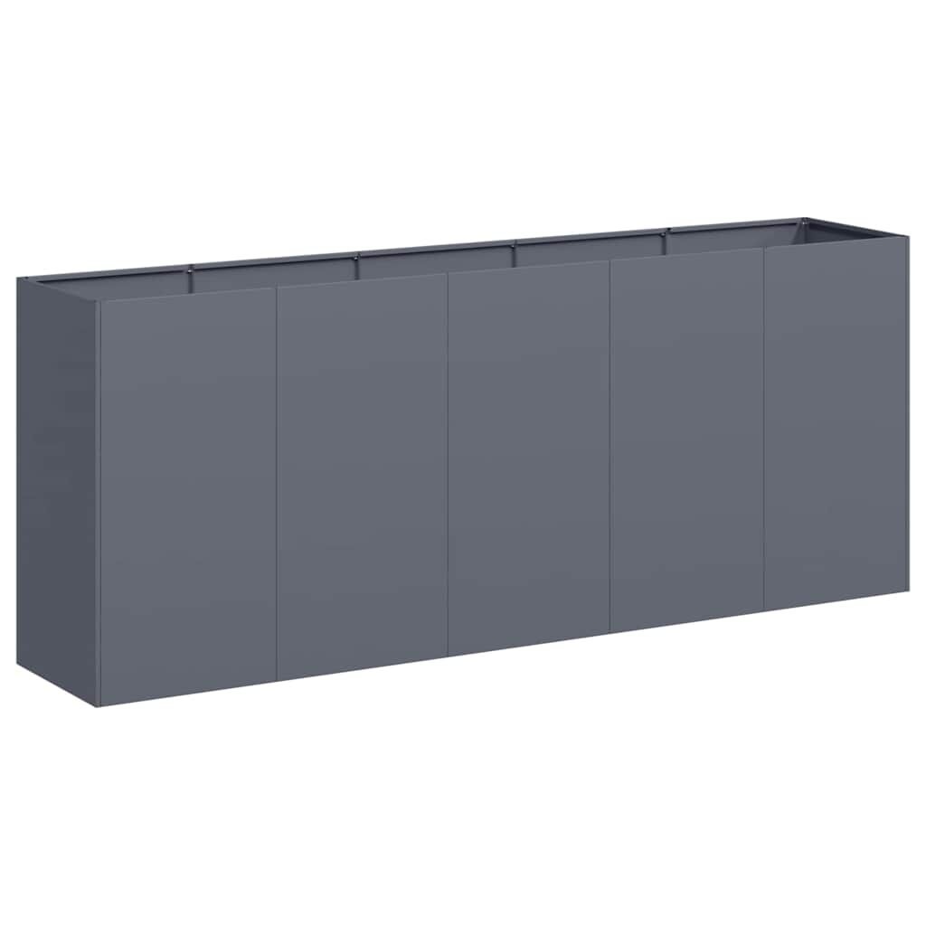 Vidaxl Großer Pflanzkübel aus Stahl 200x40x80cm Anthrazit - bis zu 35% Rabatt