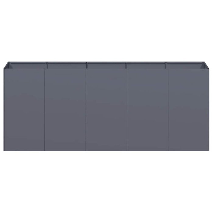 Vidaxl Großer Pflanzkübel aus Stahl 200x40x80cm Anthrazit - bis zu 35% Rabatt