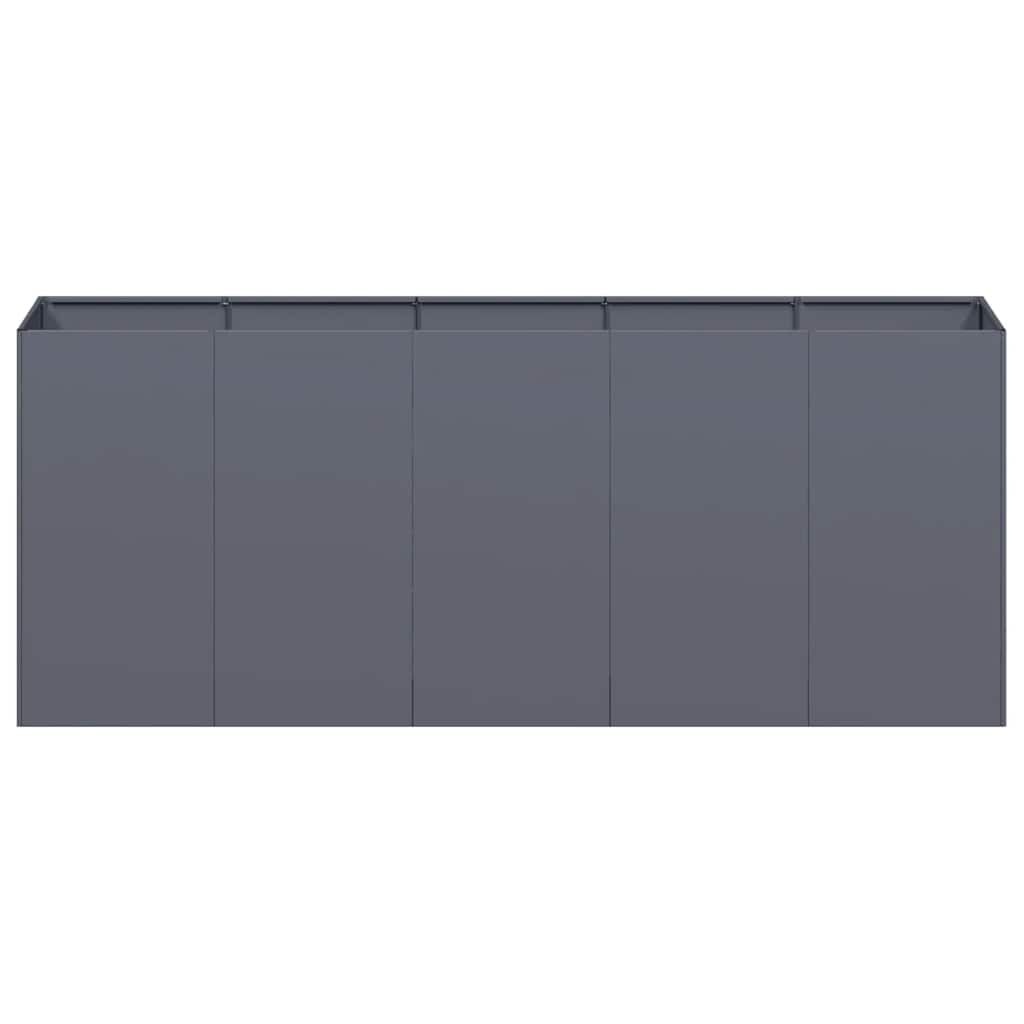 Vidaxl Großer Pflanzkübel aus Stahl 200x40x80cm Anthrazit - bis zu 35% Rabatt