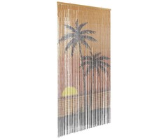Vidaxl Dekorativer Bambus-Türvorhang Palmen-Print 90x220cm - Bis zu 34% Rabatt