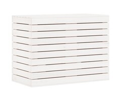 Vidaxl Massiver Wäschesammler aus Kiefernholz Weiß 88,5x44x66 cm - bis zu 41% sparen