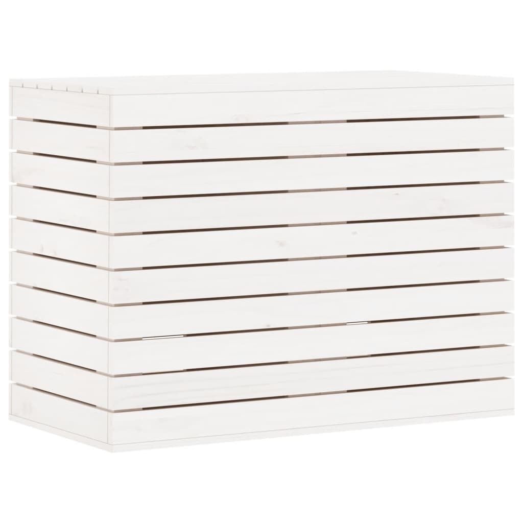Vidaxl Wäschesammler aus Kiefernholz, Weiß, 88,5x44x66 cm - 63% Rabatt