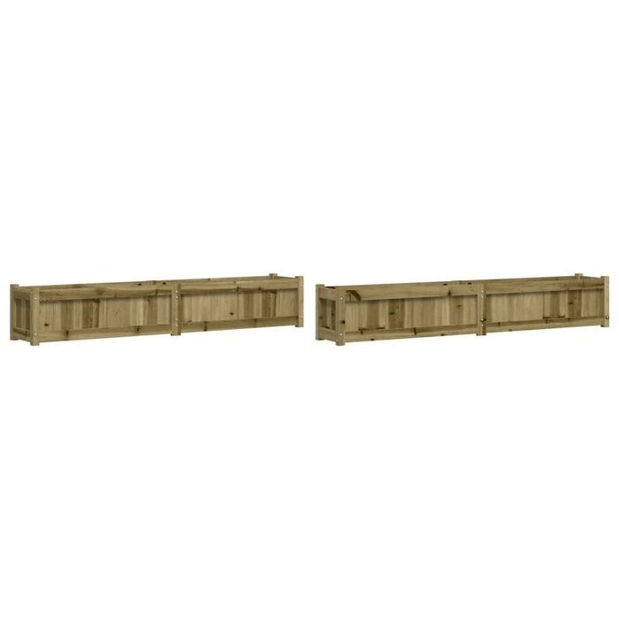 Vidaxl 2er Set Pflanzkübel Kiefernholz 180x31x31 cm - Jetzt bis zu 35% sparen