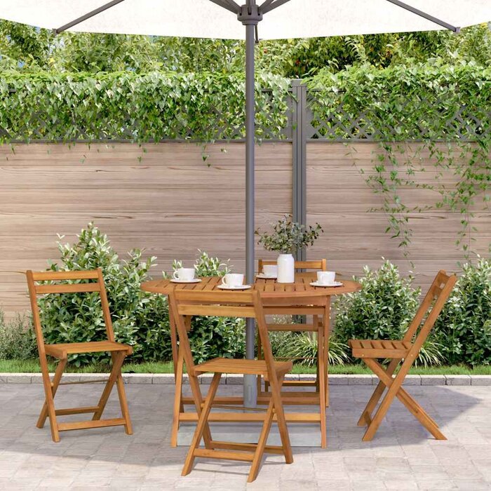 Vidaxl Klapptisch Akazie 110 cm - Massivholz Gartenmöbel - bis zu 35% Rabatt