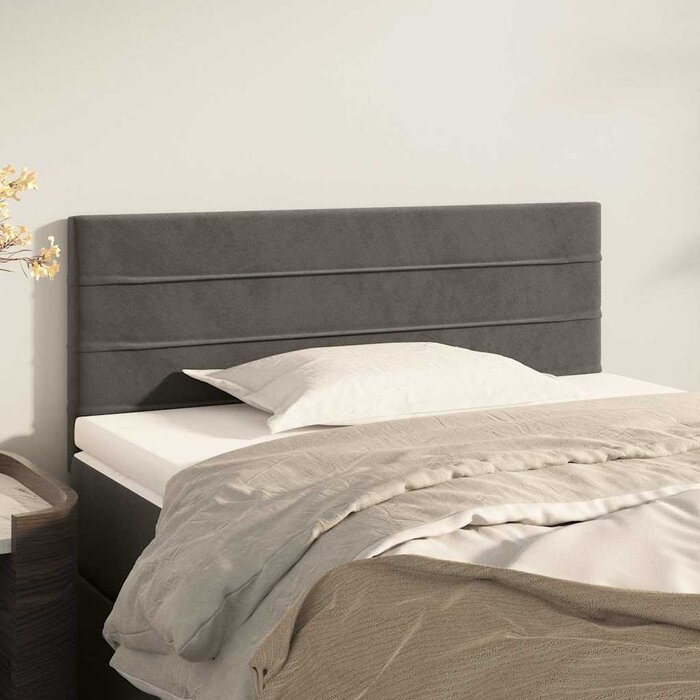 Vidaxl Luxuriöses Bettkopfteil Samt Dunkelgrau 90 cm - Jetzt bis zu 33% reduziert