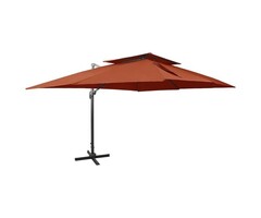 Vidaxl Freischwebender Ampelschirm 400x300 cm, Terrakotta - Outlet bis zu 42% reduziert