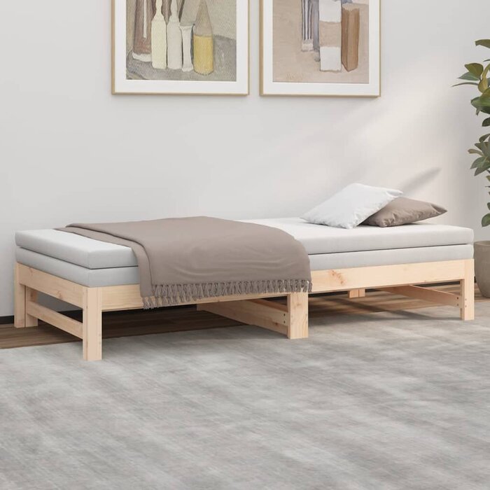 Vidaxl Ausziehbares Schlafsofa aus Kiefernholz - jetzt bis zu 35 % Rabatt sichern