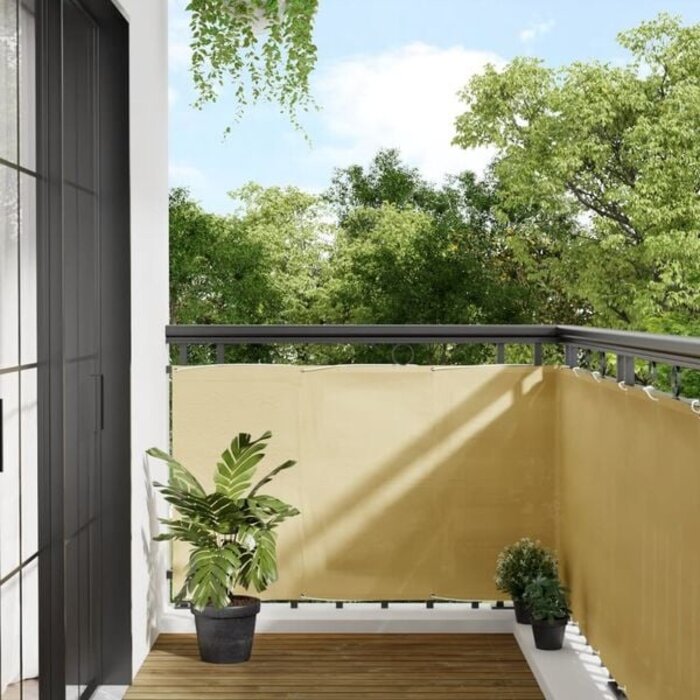 Vidaxl Balkonbespannung 90x600 cm Sand - Jetzt bis zu 31% Rabatt sichern!