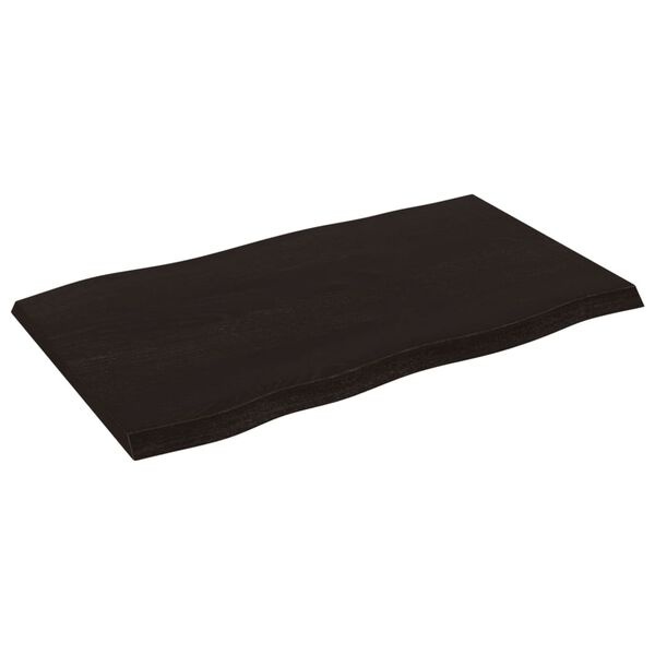 Vidaxl Massivholz-Tischplatte Eiche, Naturkante, 100x60cm - bis zu 31% Rabatt