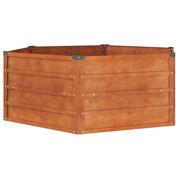 Vidaxl Cortenstahl Hochbeet 129x129x45 cm - Sechseckig - bis zu 33% reduziert