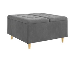 Vidaxl Polsterhocker mit Stauraum Samt Dunkelgrau 80x80cm - bis zu 41% Rabatt