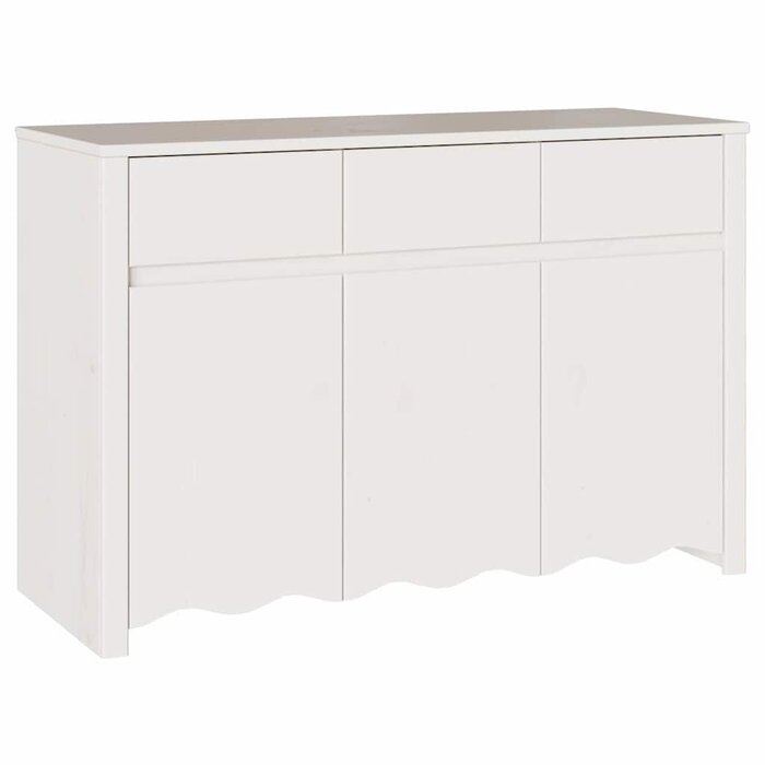 Vidaxl Sideboard aus Kiefernholz, Weiß, 114cm - Jetzt bis zu 35% Rabatt sichern!