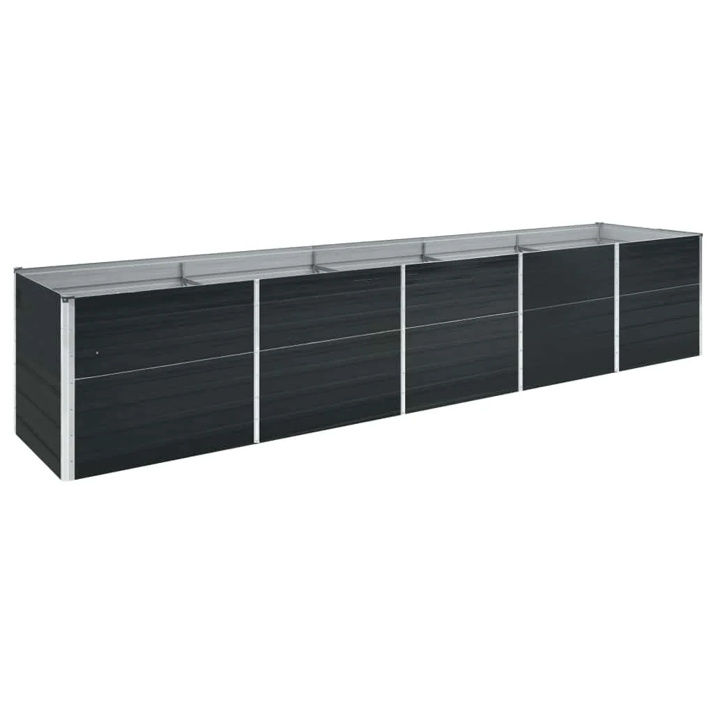 Vidaxl Großes Hochbeet 400x80x77 cm Stahl Anthrazit - bis zu 35% Rabatt