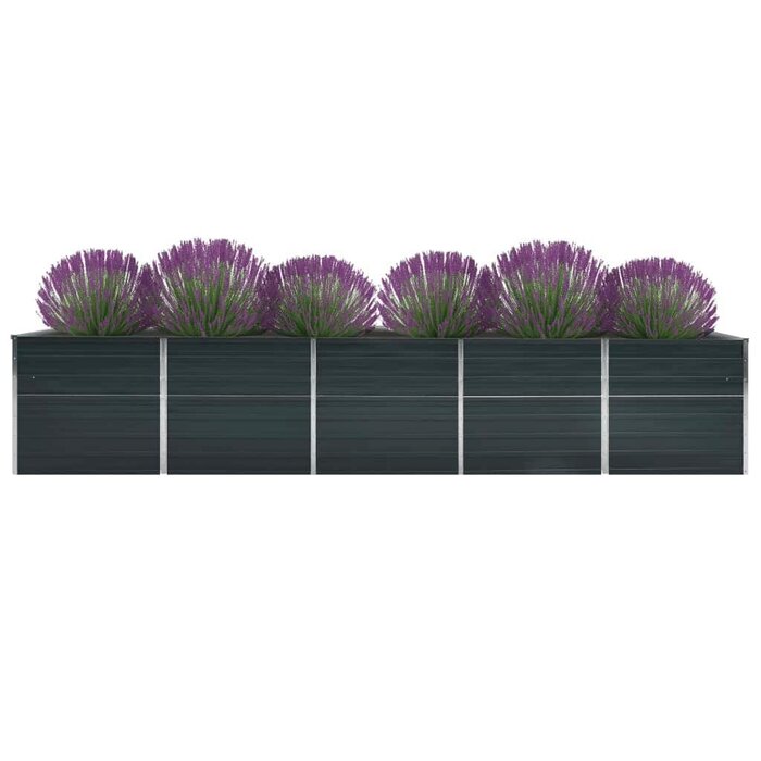 Vidaxl Großes Hochbeet 400x80x77 cm Stahl Anthrazit - bis zu 35% Rabatt