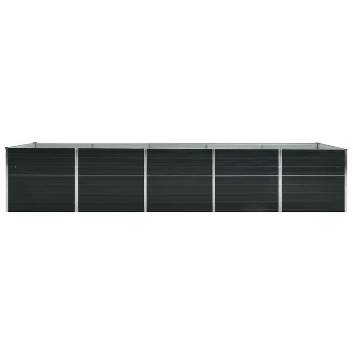 Vidaxl Großes Hochbeet 400x80x77 cm Stahl Anthrazit - bis zu 35% Rabatt