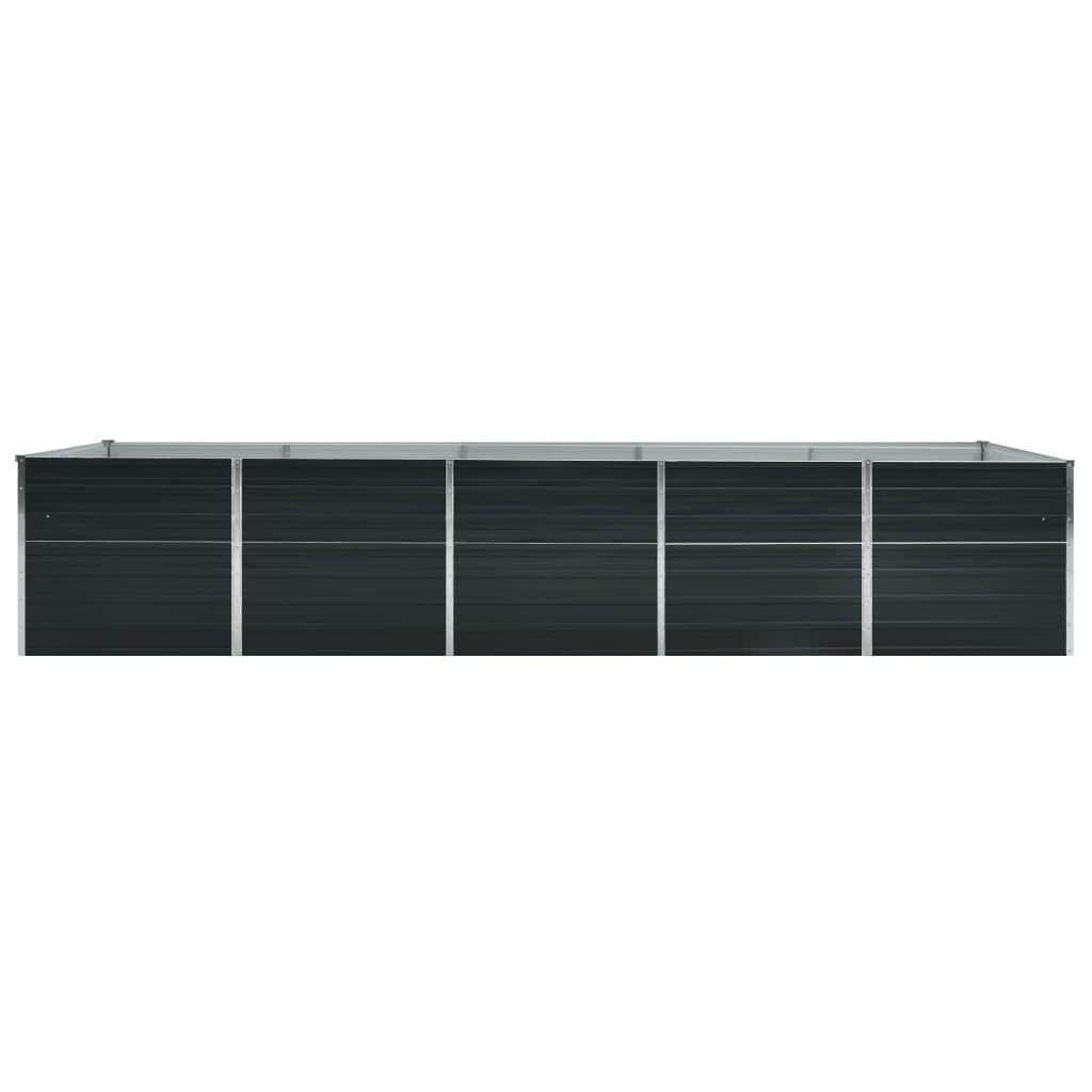 Vidaxl Großes Hochbeet 400x80x77 cm Stahl Anthrazit - bis zu 35% Rabatt