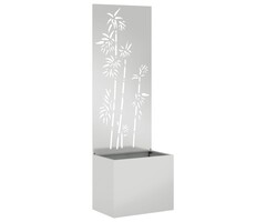 Vidaxl Design-Pflanzkübel mit Sichtschutz 50x140cm, Silber - bis zu 34% Rabatt