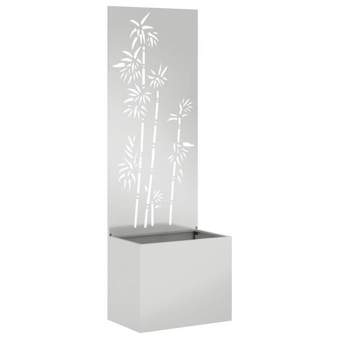 Vidaxl Design-Pflanzkübel mit Sichtschutz 50x140cm, Silber - bis zu 34% Rabatt
