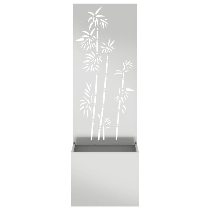 Vidaxl Design-Pflanzkübel mit Sichtschutz 50x140cm, Silber - bis zu 34% Rabatt