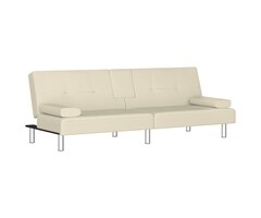 Vidaxl Modernes Schlafsofa in Creme mit Getränkehaltern - bis zu 42% günstiger