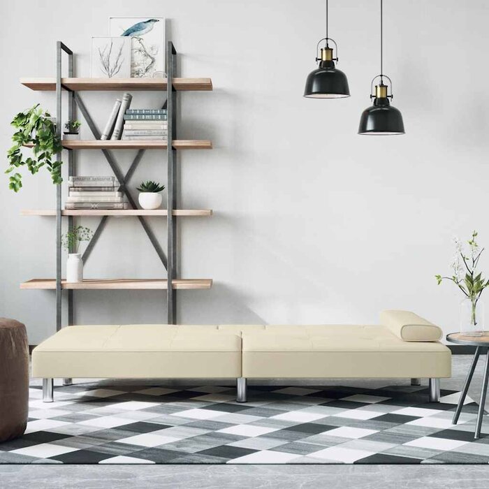 Vidaxl Schlafsofa mit Getränkehaltern & USB - Cremeweiß - bis zu 35% Rabatt