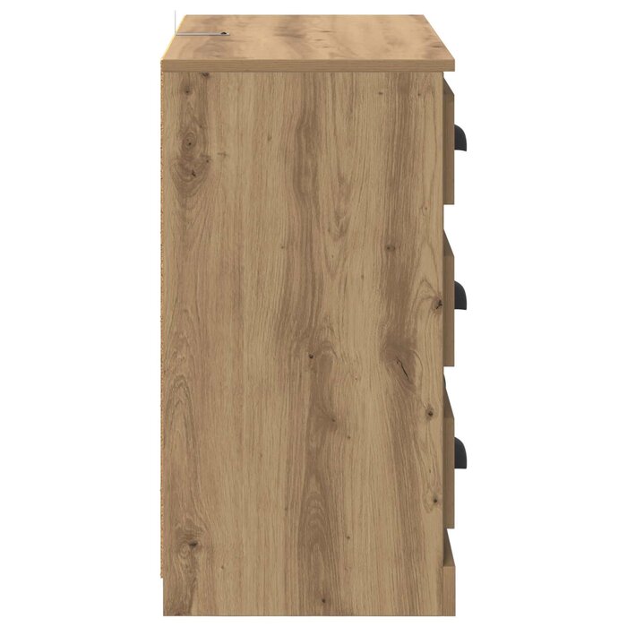 Vidaxl Sideboard Artisan-Eiche mit 3 Schubladen - bis zu 34% Rabatt