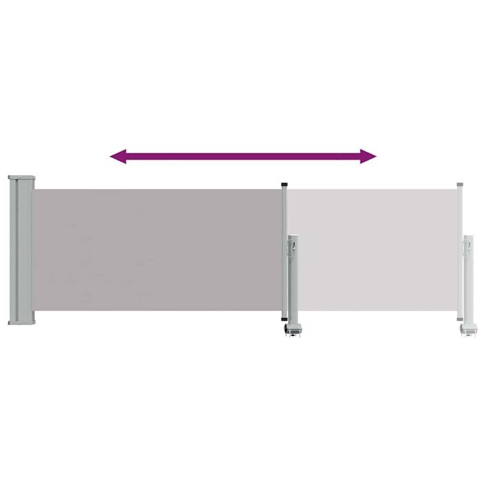 Vidaxl Ausziehbare Seitenmarkise 80x300cm Grau - Bis zu 34% sparen!