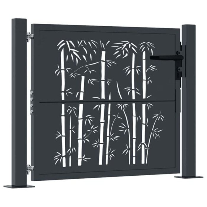 Vidaxl Gartentor mit Bambus-Design 100x75cm - Anthrazit - bis zu 35% Rabatt