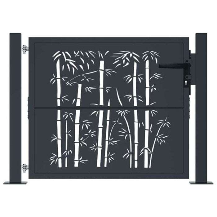 Vidaxl Gartentor mit Bambus-Design 100x75cm - Anthrazit - bis zu 35% Rabatt
