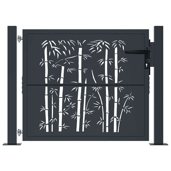 Vidaxl Gartentor mit Bambus-Design 100x75cm - Anthrazit - bis zu 35% Rabatt
